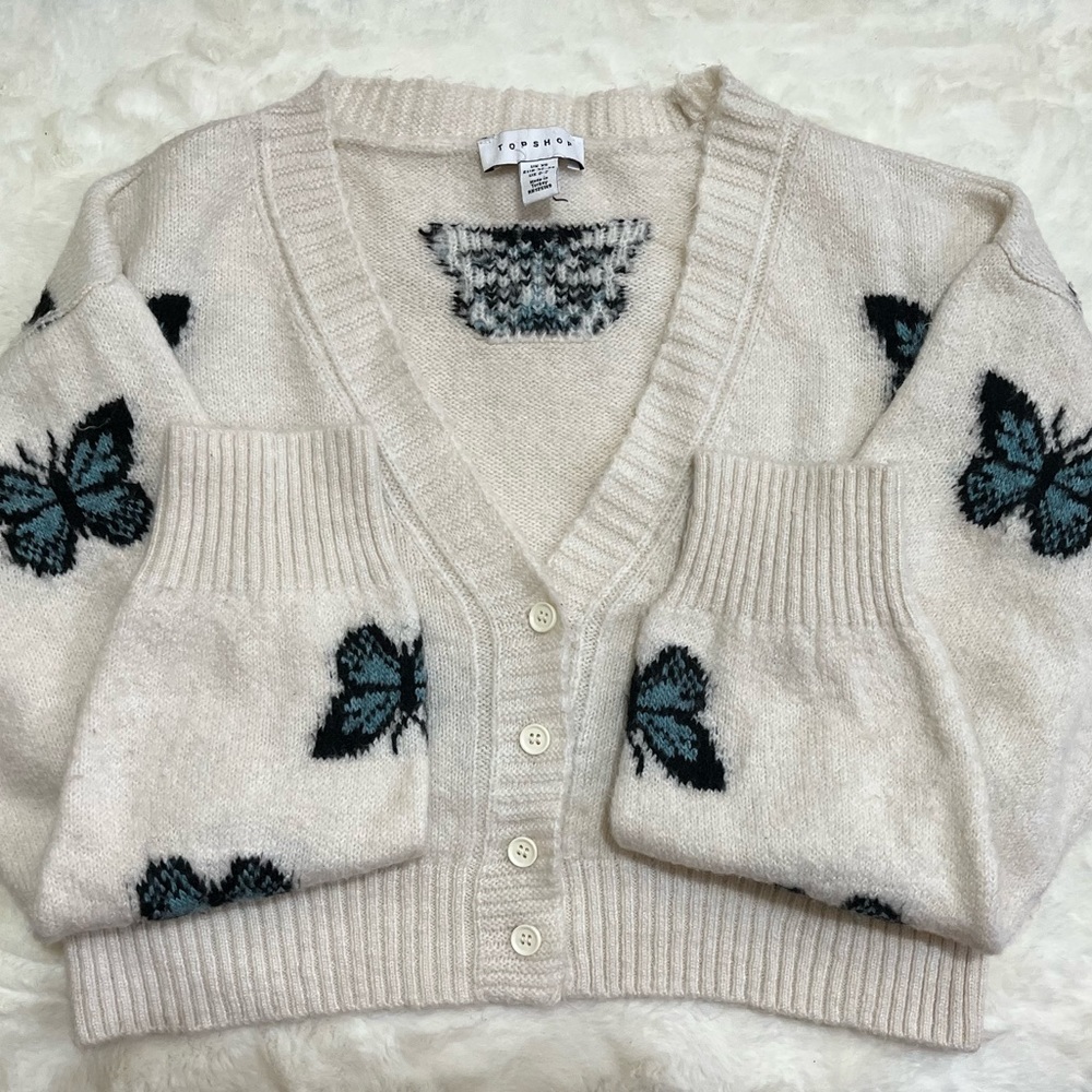 Topshop Soft Knit Cropped Tank Top AND Cardigan - Picture 4 of 4